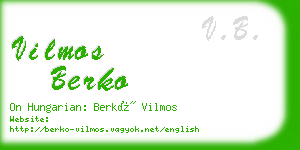 vilmos berko business card